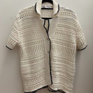 Zara: Crochet Polo Shirt
